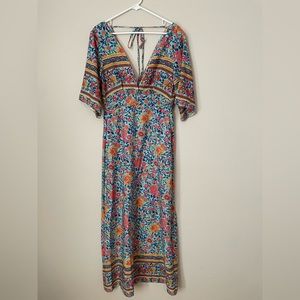 Maxi Light Weight Spring/ Summer Dress - Women Small - Multi Colored